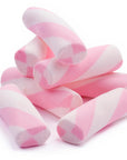 Puffy Poles Jumbo Marshmallow Twists - Strawberry: 1KG Bag - Candy Warehouse