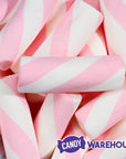 Puffy Poles Jumbo Marshmallow Twists - Strawberry: 1KG Bag - Candy Warehouse