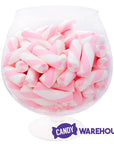 Puffy Poles Jumbo Marshmallow Twists - Strawberry: 1KG Bag - Candy Warehouse