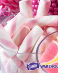 Puffy Poles Jumbo Marshmallow Twists - Strawberry: 1KG Bag - Candy Warehouse