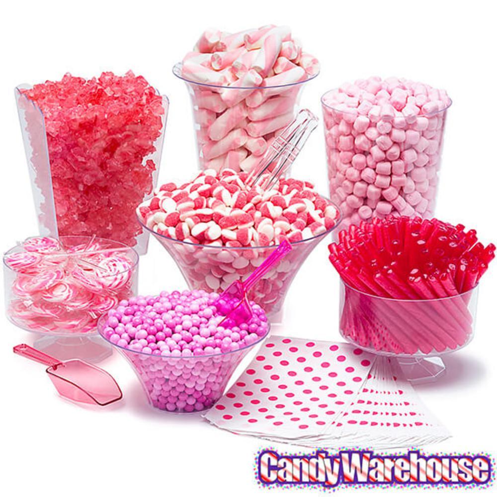 Puffy Poles Jumbo Marshmallow Twists - Strawberry: 1LB Bag - Candy Warehouse