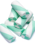 Puffy Poles Jumbo Marshmallow Twists - Teal: 1KG Bag