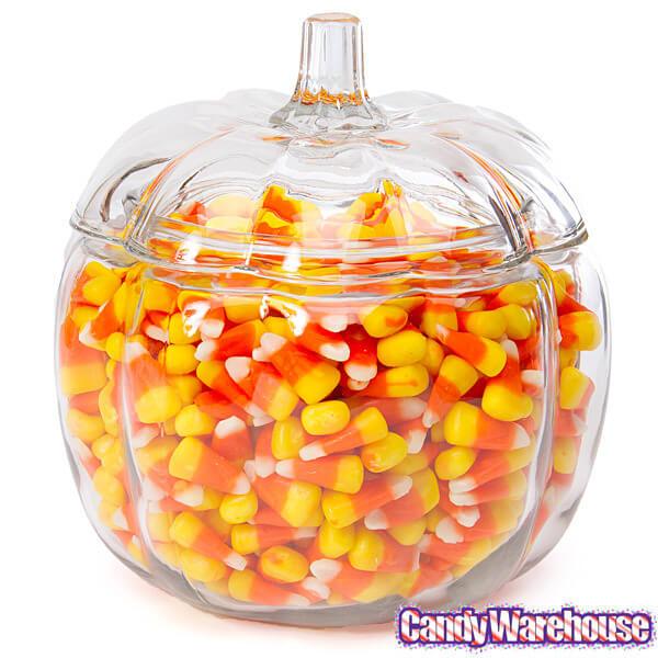 Pumpkin Shaped Glass 70-Ounce Candy Jar - Candy Warehouse