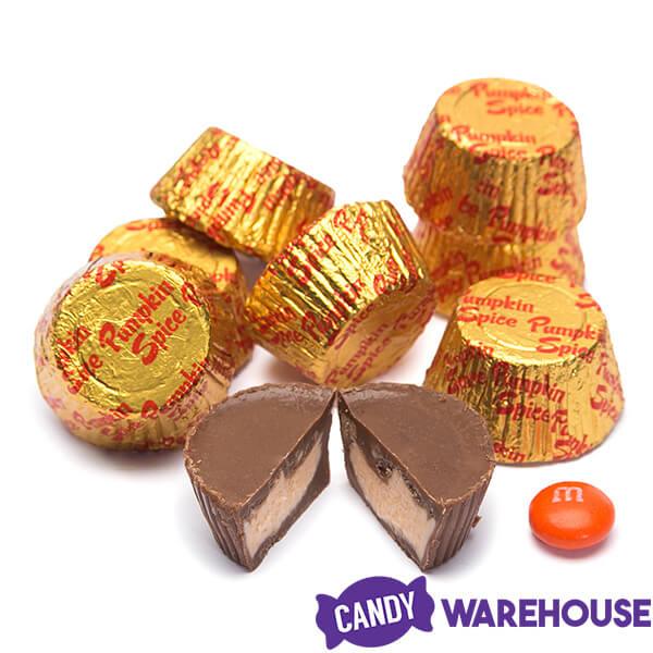 Pumpkin Spice Chocolate Cups Candy: 4LB Bag - Candy Warehouse