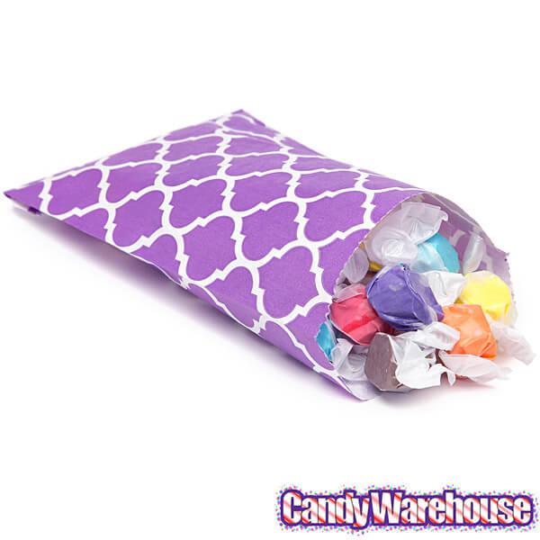 Purple Casablanca Pattern Candy Bags: 25-Piece Pack - Candy Warehouse