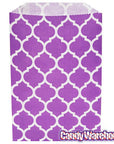 Purple Casablanca Pattern Candy Bags: 25-Piece Pack