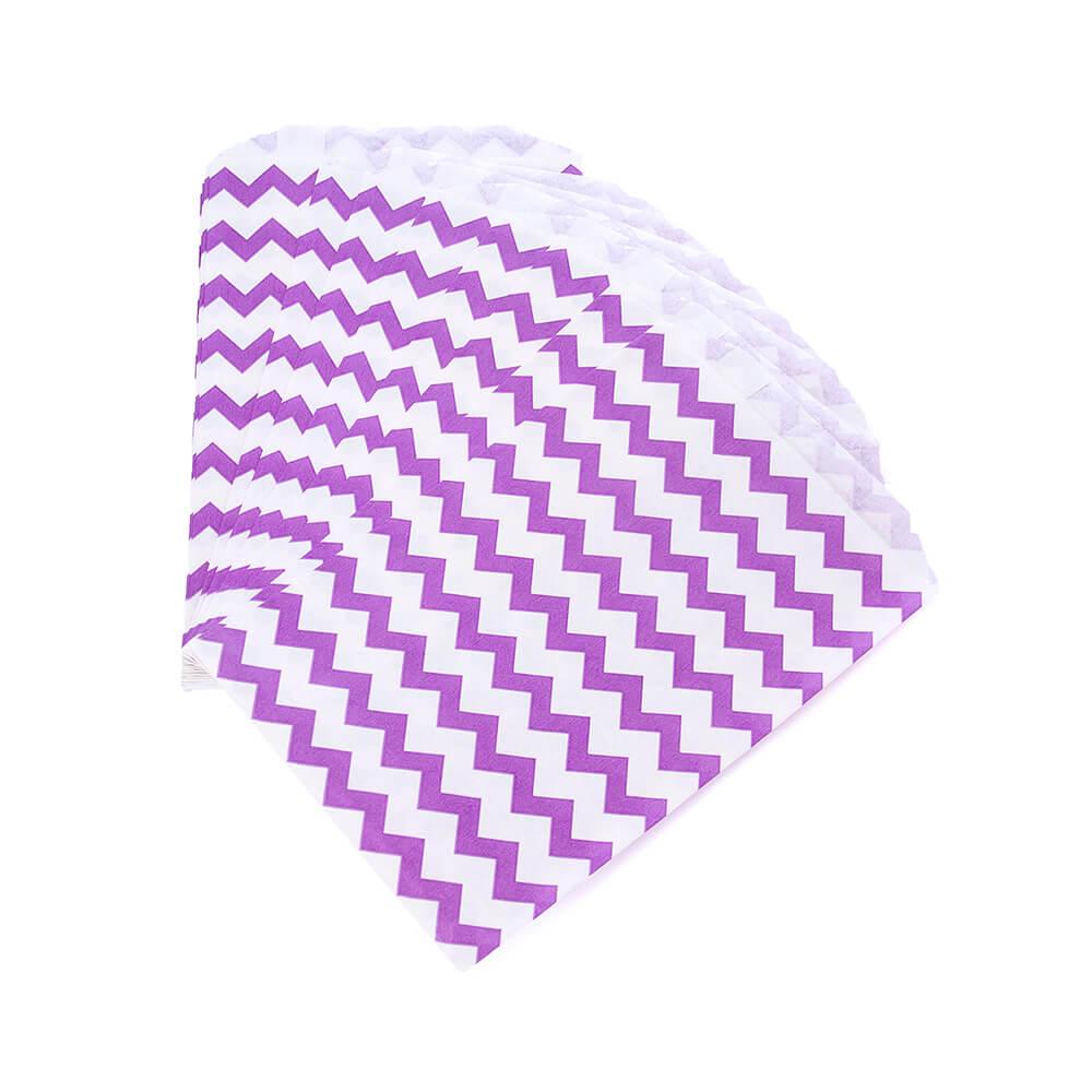 Purple Chevron Stripe Candy Bags: 25-Piece Pack – Candy Warehouse