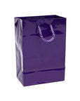 Purple Glossy Candy Bags with Handles - Small: 12-Piece Pack - Candy Warehouse