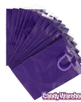 Purple Glossy Candy Bags with Handles - Small: 12-Piece Pack - Candy Warehouse