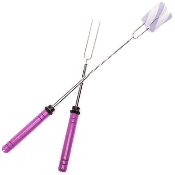 Purple Telescoping Marshmallow Forks: 2-Piece Set - Candy Warehouse