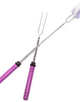 Purple Telescoping Marshmallow Forks: 2-Piece Set - Candy Warehouse