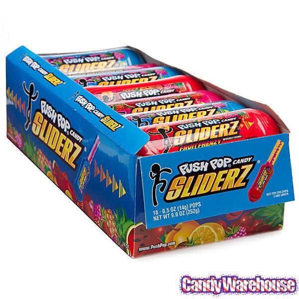 Push Pop Sliderz Candy: 18-Piece Box
