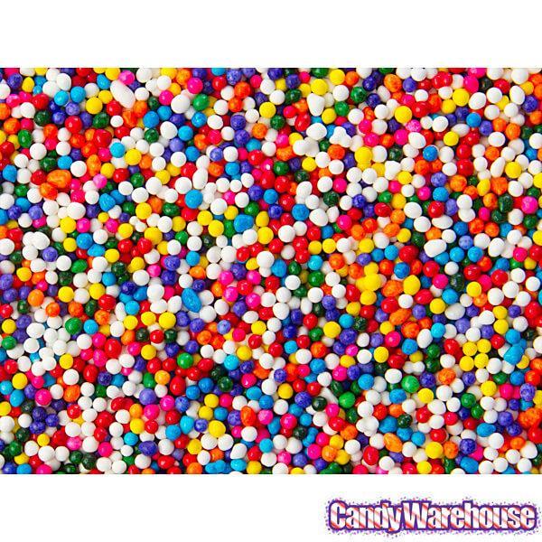 Rainbow Nonpareils Sprinkles: 3-Ounce Bottle - Candy Warehouse