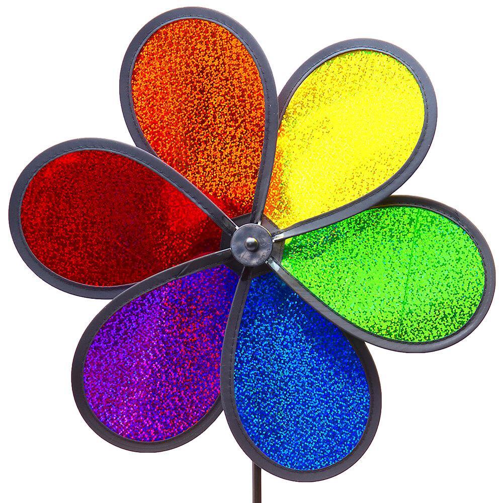 Rainbow Sparkle Flower Spinner - 12 Inch Flower Wheel - Candy Warehouse