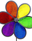 Rainbow Sparkle Flower Spinner - 12 Inch Flower Wheel