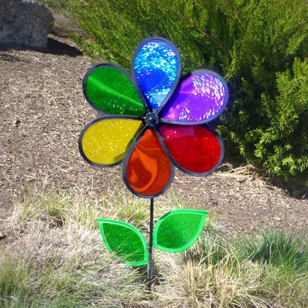 Rainbow Sparkle Flower Spinner - 12 Inch Flower Wheel | Candy Warehouse