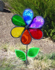 Rainbow Sparkle Flower Spinner - 12 Inch Flower Wheel