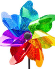 Rainbow Sparkle Pinwheel Spinners - 8 Inch: 8-Piece Box