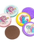 Rainbow Unicorn Foiled Milk Chocolate Coins in Mesh Bags: 18-Piece Box - Candy Warehouse