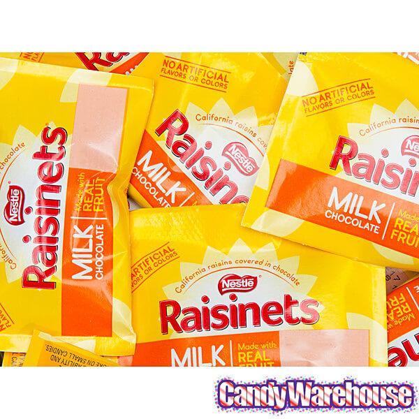 Raisinets Milk Chocolate Raisins Candy Fun Size Packs: 15-Piece Bag - Candy Warehouse