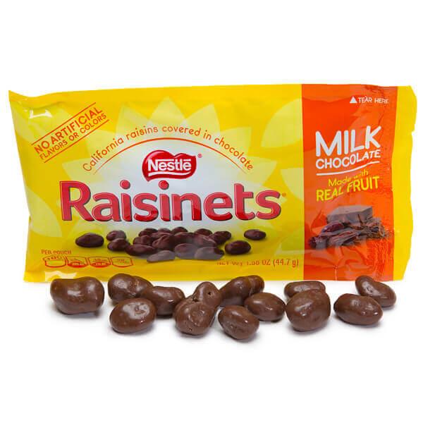 Raisinets Milk Chocolate Raisins Candy Packs: 36-Piece Box - Candy Warehouse