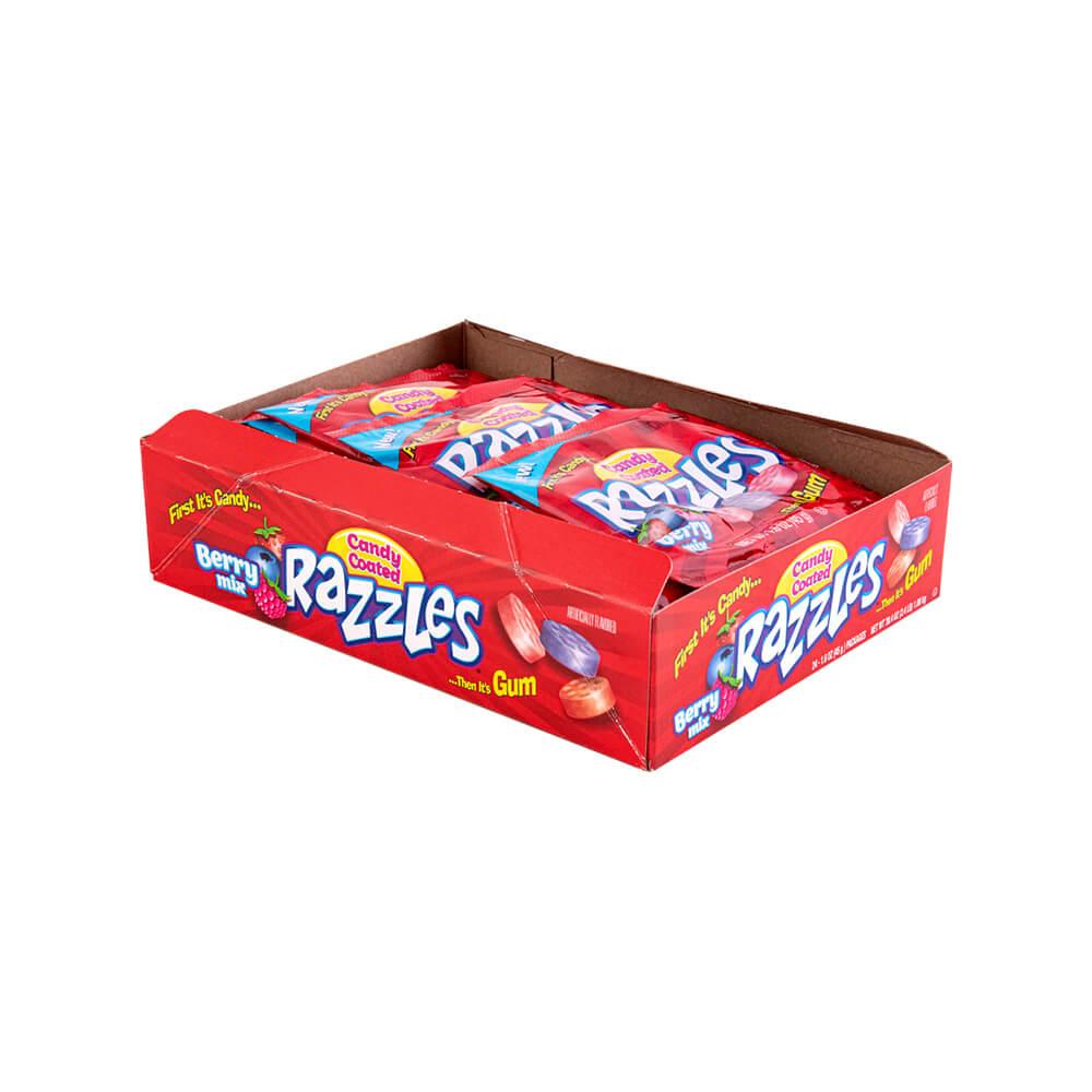 Razzles Berry Mix Candy Packs: 24-Piece Box - Candy Warehouse