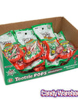 Red & Green Mini Tootsie Pops in Christmas Stockings: 24-Piece Case