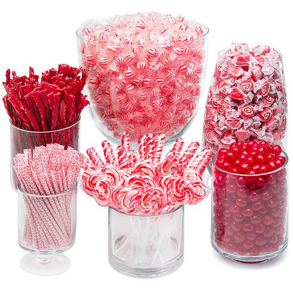 Red Candy Bar Table Assortment - Candy Warehouse