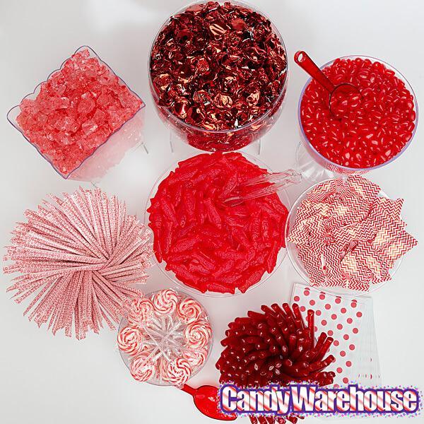 Red Candy Buffet Kit: 25 to 50 Guests - Candy Warehouse