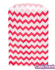 Red Chevron Stripe Candy Bags: 25-Piece Pack