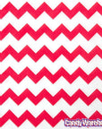 Red Chevron Stripe Candy Bags: 25-Piece Pack