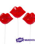 Red Hot Lips Lollipops: 12-Piece Bag - Candy Warehouse