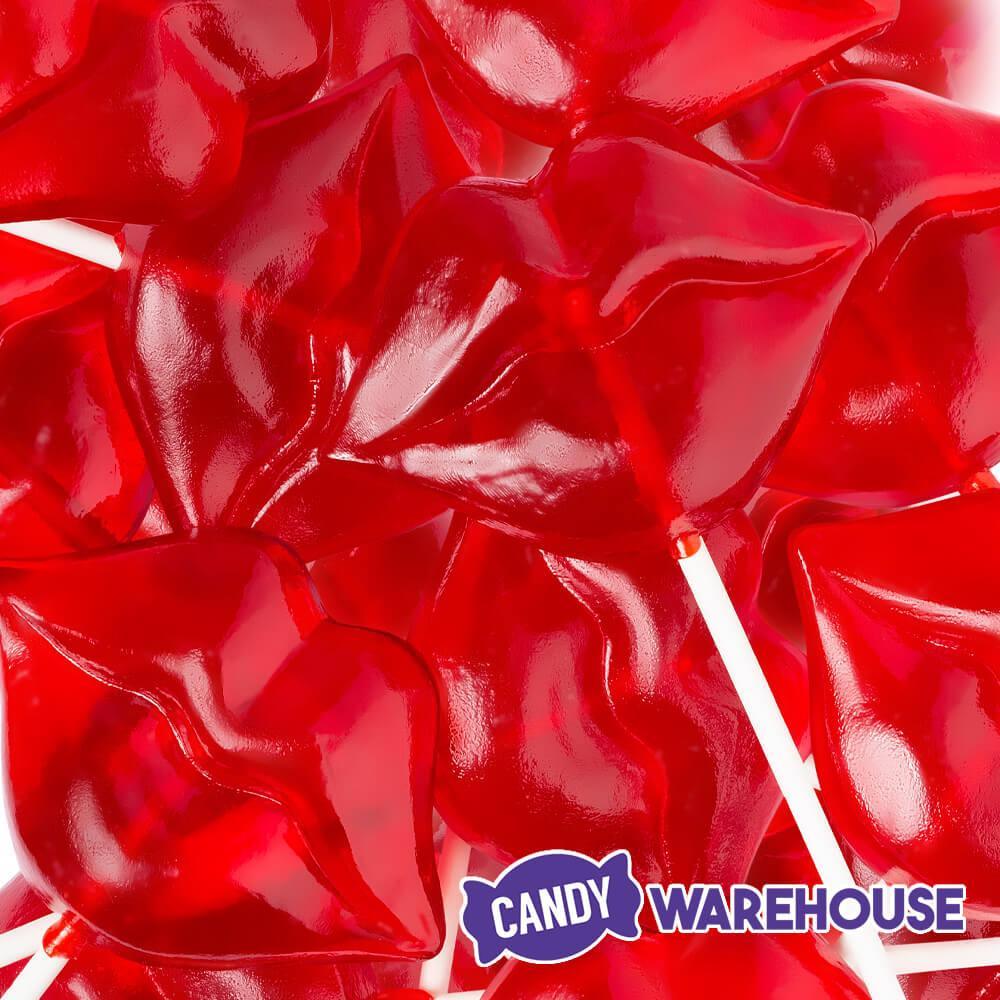 Red Hot Lips Lollipops: 12-Piece Bag - Candy Warehouse