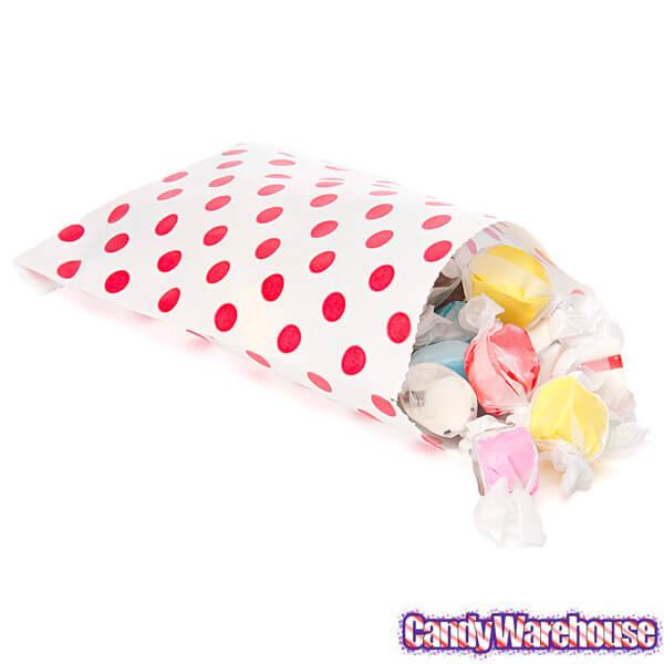 Red Polka Dot Candy Bags: 25-Piece Pack - Candy Warehouse