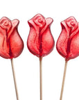 Red Rose Hard Candy Lollipops: 12-Piece Bag