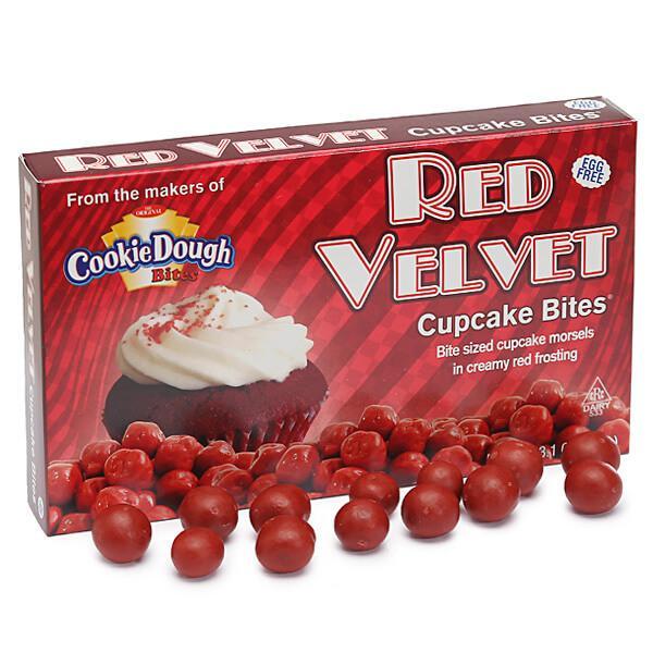 Red Velvet Cupcake Bites Theater Size Packs: 12-Piece Box - Candy Warehouse