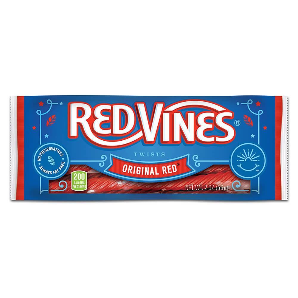 Red Vines Licorice Twists 2-Ounce Bags- Original: 16-Piece Box - Candy Warehouse