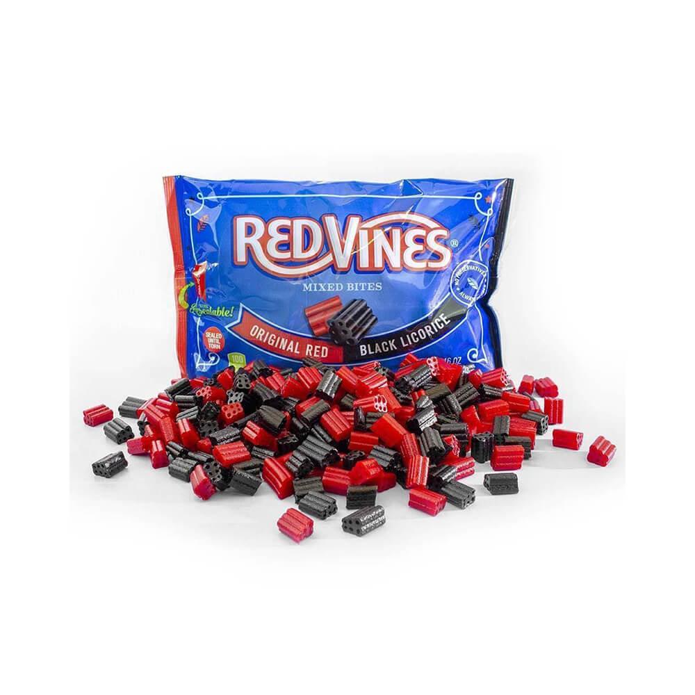 Red Vines Original Red &amp; Black Licorice Mixed Bites: 1LB Bag - Candy Warehouse