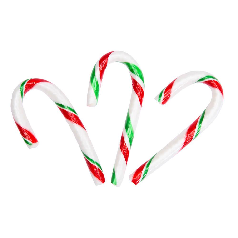 Red, White, and Green Peppermint Mini Candy Canes: 200-Piece Tub ...