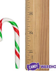 Red, White, and Green Peppermint Mini Candy Canes: 200-Piece Tub - Candy Warehouse