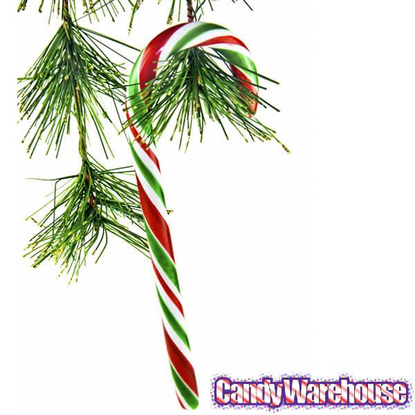 Red - White - Green Peppermint Candy Canes: 18-Piece Box - Candy Warehouse