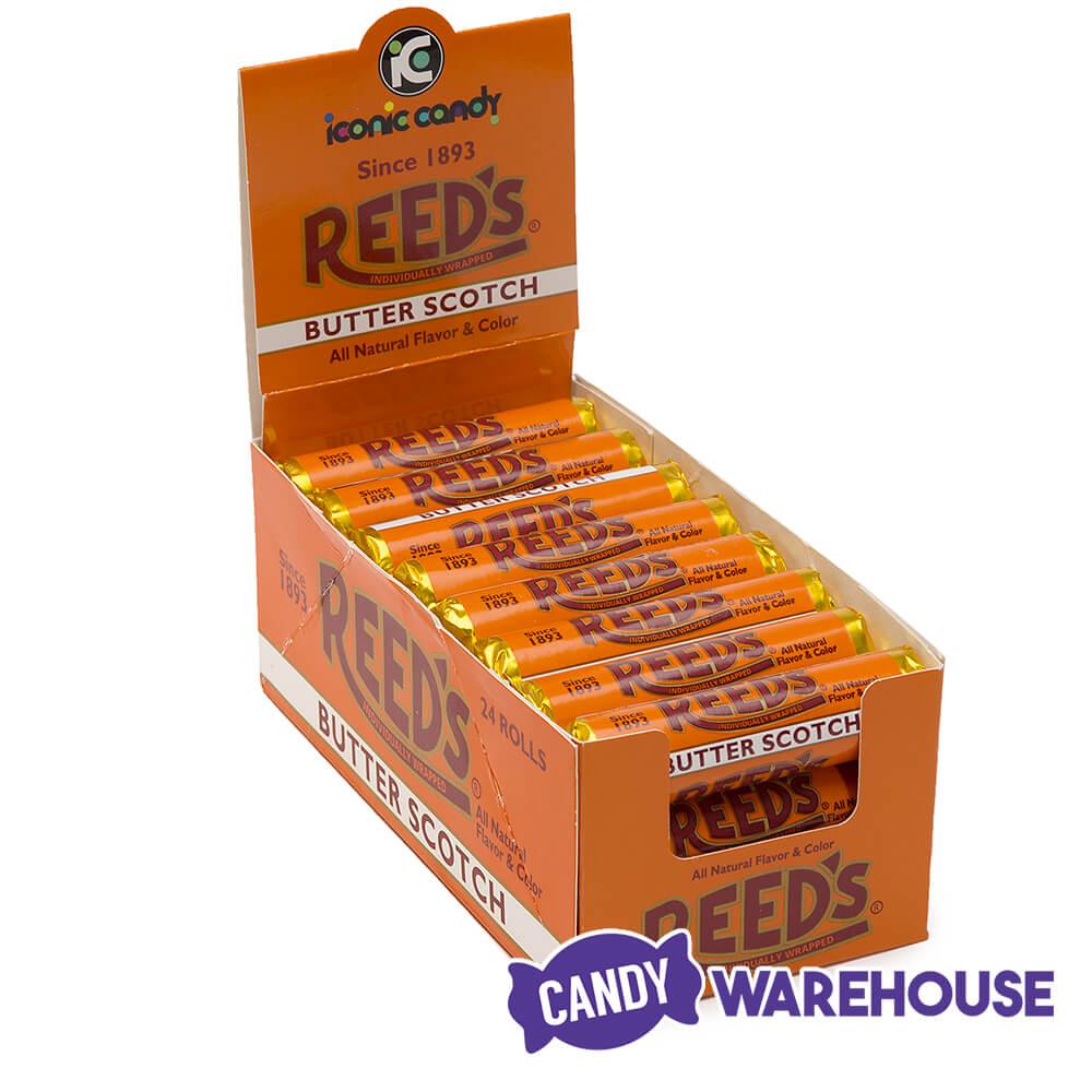 Reed&#39;s Hard Candy Rolls - Butterscotch: 24-Piece Box - Candy Warehouse