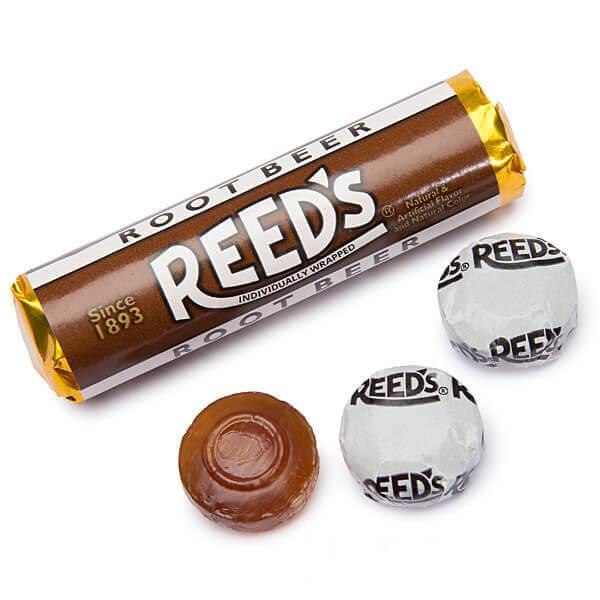 Reed&#39;s Hard Candy Rolls - Root Beer: 24-Piece Box - Candy Warehouse