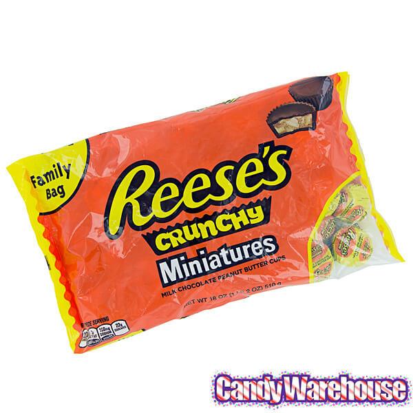 Reese&#39;s Crunchy Peanut Butter Cups Miniatures: 18-Ounce Bag - Candy Warehouse