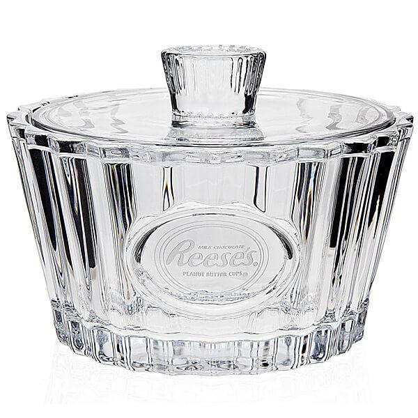 Reese's Crystal Candy Dish with Cover - Candy Warehouse