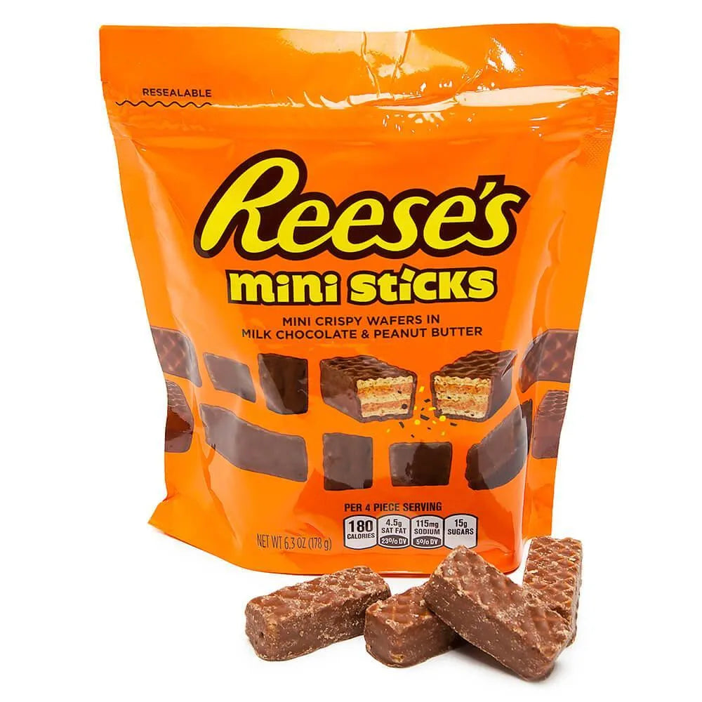 Reese's Mini Sticks Candy Bars: 6.3-Ounce Bag - Candy Warehouse