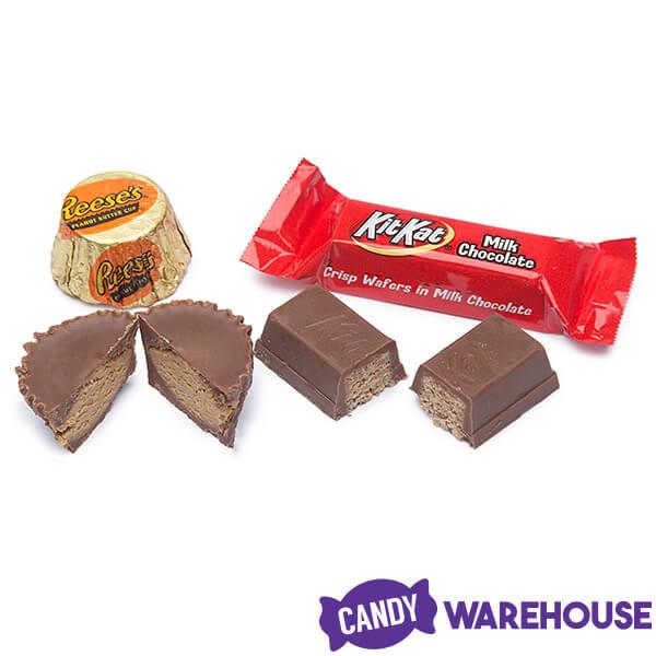 Reese's Peanut Butter Cups and Kit Kat Miniatures Bulk Candy: 2LB Bag - Candy Warehouse