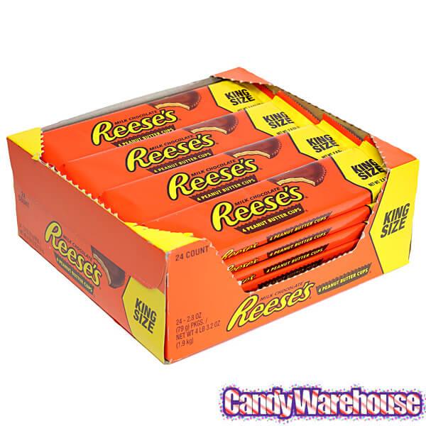 Reese&#39;s Peanut Butter Cups Candy King Size Packs: 24-Piece Box - Candy Warehouse