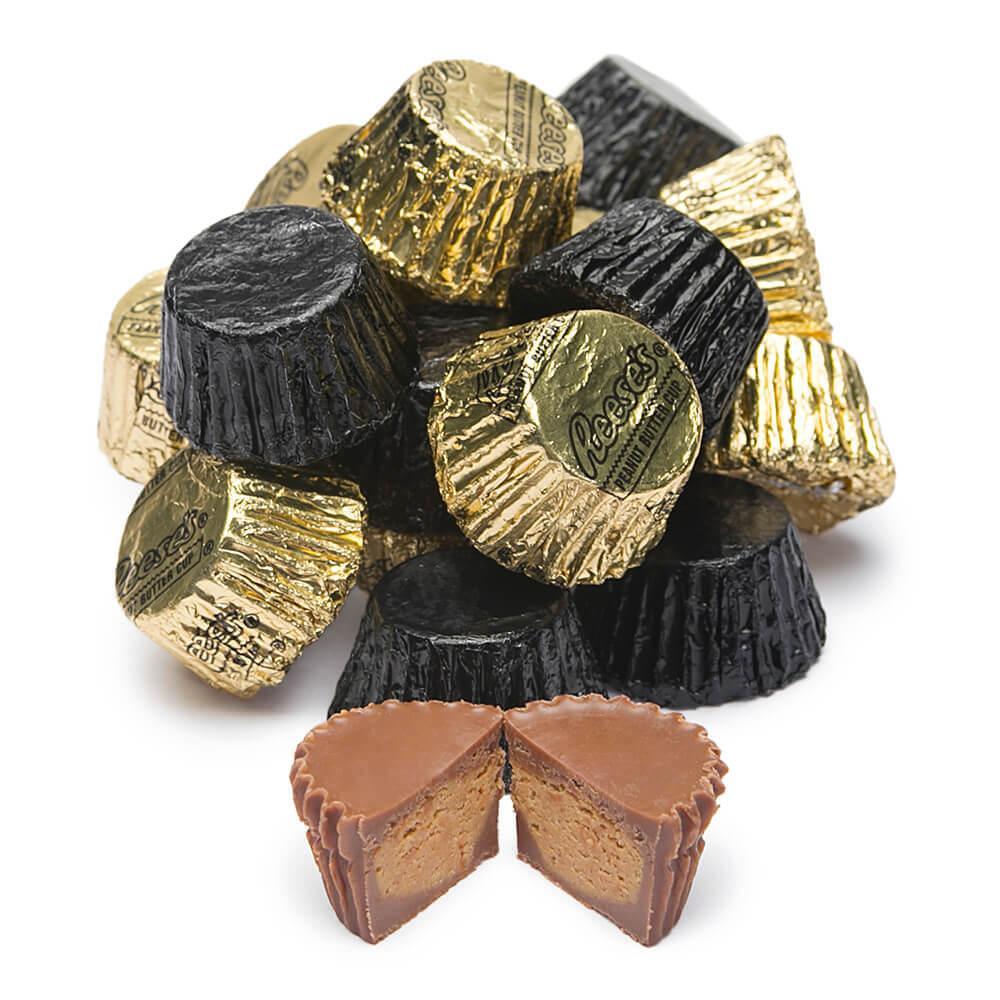 Reese&#39;s Peanut Butter Cups Color Combo - Black and Gold: 400-Piece Box - Candy Warehouse