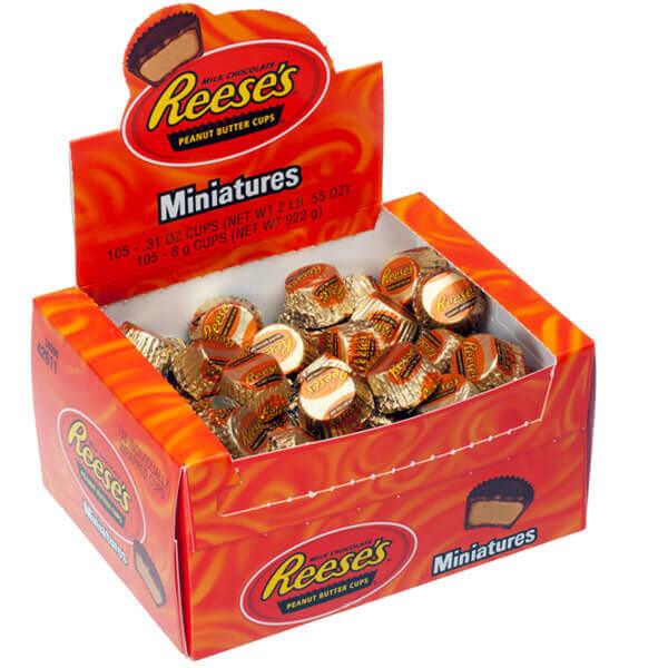 Reese&#39;s Peanut Butter Cups Miniatures: 105-Piece Box - Candy Warehouse